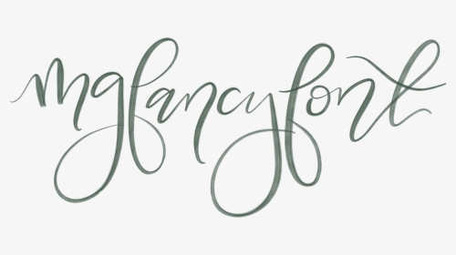 Mg Fancy Font - Calligraphy, HD Png Download, Transparent PNG
