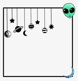 #moon #frame #tumblr #tumblrframe #galaxy #alien #cool - Cartoon, HD Png Download, Transparent PNG