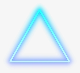 #triangle #neon #blue #color #vaporwave #aesthetic - Neon Triangle Png, Transparent Png, Transparent PNG