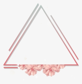 #triangle #frame #flower #pink #rose  #مثلت #اطار #ورد - Neon Figures Png, Transparent Png, Transparent PNG