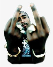 Tupac Poster Middle Finger, HD Png Download, Transparent PNG