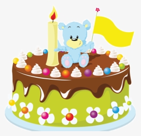 Glitter Clipart Birthday Cake - Birthday Cartoon Cake Clipart, HD Png Download, Transparent PNG
