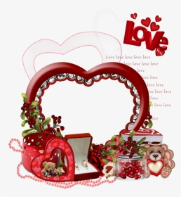 ♥ Cadre St Valentin Png, Cluster / Valentine Frame - Happy Valentines Day My Love, Transparent Png, Transparent PNG