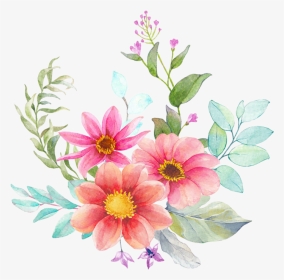 Flower Clipart Digital Watercolor - Watercolor Painting, HD Png Download, Transparent PNG