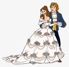 Disney Wedding D Clipart - Desenhos Para Colorir Da Bela E A Fera, HD Png Download, Transparent PNG