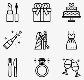 Symbols Vector Wedding - Wedding Timeline Icons Free Download, HD Png Download, Transparent PNG