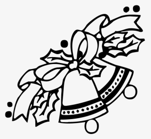 Christmas Bell Black And White, HD Png Download, Transparent PNG
