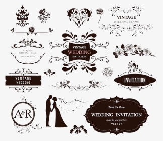 Invitation Clipart Vintage Wedding - Wedding Invitation Vector Png, Transparent Png, Transparent PNG