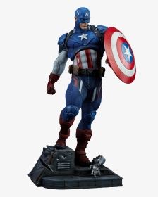 Captain America Premium Format Statue, HD Png Download, Transparent PNG