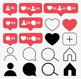 Icon Symbol Instagram Insta Blackwhite Color Heart Hd Png Download Transparent Png Image Pngitem