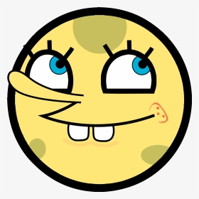 Awesome Smiley Gif Images - Derp Face Cartoon Gif, HD Png Download, Transparent PNG