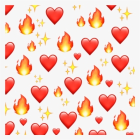 #fire #hearts #heart #red #hot #redheart #background - Transparent Heart Background Emoji, HD Png Download, Transparent PNG
