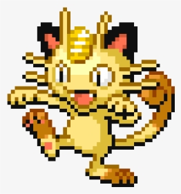 Meowth Transparent Pixel - Pokemon Pixel Meowth, HD Png Download, Transparent PNG