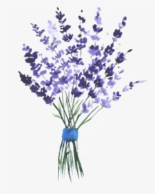 Lavender Watercolor Png - Purple Flowers Watercolour Lavender, Transparent Png, Transparent PNG