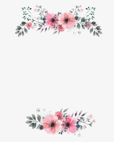 Fundo De Convite De Casamento - Grey Watercolor Flowers Png, Transparent Png, Transparent PNG