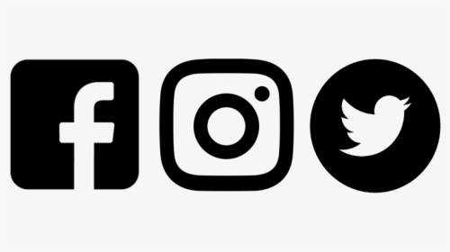 #facebook Instagram Twitter Sochal Media - Instagram Facebook Twitter Logo Bw, HD Png Download, Transparent PNG