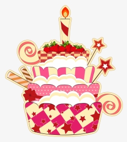 Strawberry Birthday Cake Clipart, HD Png Download, Transparent PNG