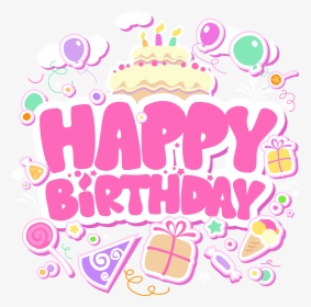 Transparent Happy Birthday Pink Png, Png Download, Transparent PNG