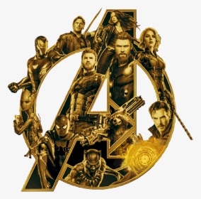 Avengers Infinity War Logo Png Gold Images In Collection - Vengadores Infinity War Camiseta, Transparent Png, Transparent PNG