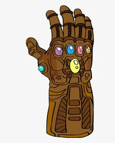 How To Draw The Infinity Gauntlet From The Avengers - Marvel Infinity Gauntlet Drawing, HD Png Download, Transparent PNG