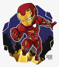 Avengers Clip Infinity War - Cartoon Chibi Iron Man, HD Png Download, Transparent PNG