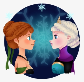 Elsa And Anna Drawing Cartoon, HD Png Download , Transparent Png Image -  PNGitem