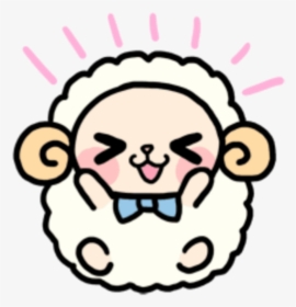 #kawaii #cute #oveja #png #lindo - Cute Sheep Whatsapp Sticker, Transparent Png, Transparent PNG