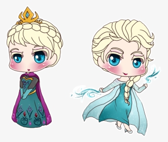Chibi Elsa By Rugi - Elsa And Anna Drawing Easy, HD Png Download, Transparent PNG