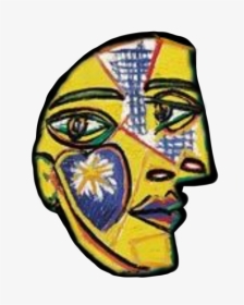 Picassosticer Picasso Painting Mask Freetoedit - Dona Amb Barret I Coll De Pe, HD Png Download, Transparent PNG