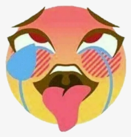 Ahegao Emoji Sticker - Ahegao Emoji, HD Png Download, Transparent PNG