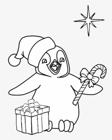 Clipart Penquin Coloring Page - Kids Christmas Coloring Pages Penguin, HD Png Download, Transparent PNG