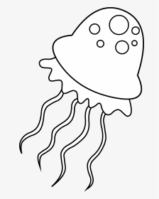 Image Library Library Coloring Page Free Clip - Jellyfish Clipart Black And White Png, Transparent Png, Transparent PNG
