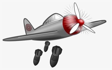 Transparent Attack Clipart - Plane Dropping Bombs Clipart, HD Png Download, Transparent PNG