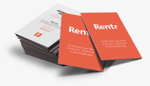 Rentr Business Cards - Visiting Card Mockup Png, Transparent Png, Transparent PNG