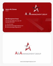 Business Card Design By Anxongdzong For A&a Management - Graphic Design, HD Png Download, Transparent PNG