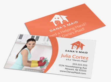 Orange House Cleaning Business Card Template Preview - Flyer, HD Png Download, Transparent PNG