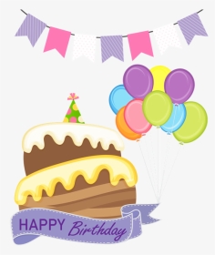 Happy Birthday And Cake Png, Transparent Png, Transparent PNG