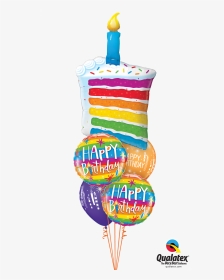 Transparent Happy Birthday Cake Png - Rainbow Cake Clip Art, Png Download, Transparent PNG
