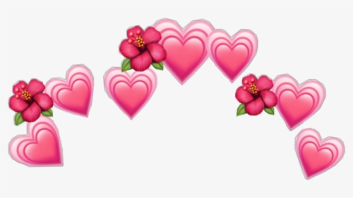 #red #pink #heart #crown #emoji #aesthetic #flower - Emoji Crown Hearts Png, Transparent Png, Transparent PNG