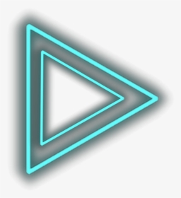 #ftestickers #triangle #neon #luminous #teal #blue - Triangle, HD Png Download, Transparent PNG