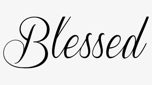 Blessed Tattoo Font - Blessed Written In Cursive, HD Png Download, Transparent PNG
