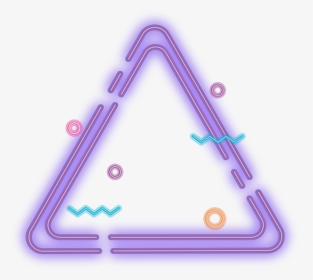 #triangle #dot #border #neon #geometric #frame #overlay - Triangulo Morado Neon Png, Transparent Png, Transparent PNG