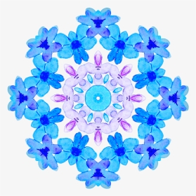 Mandala Blue Flowers, HD Png Download, Transparent PNG