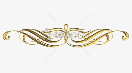Dollar Sign Png Fancy Download Gold Line Designs - Decorative Gold Line Png, Transparent Png, Transparent PNG