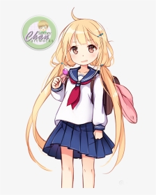 Anime Girl School Uniform Hd Png Download Transparent Png Image