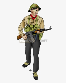 Viet Cong Soldier Cartoon, HD Png Download, Transparent PNG
