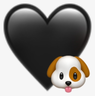 Dog Emoji - Emoji Whatsapp Cuore Nero, HD Png Download, Transparent PNG