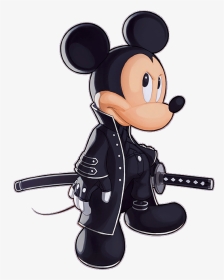 Kingdom Hearts In Black - Badass Kingdom Hearts Mickey Mouse, HD Png Download, Transparent PNG
