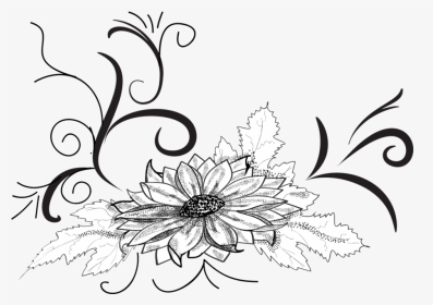 Clipart Arrow Flower - White Flowery Corner Transparent, HD Png Download, Transparent PNG