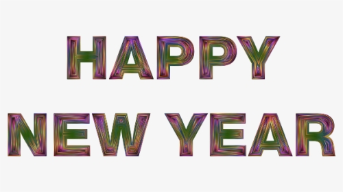 Happy New Year Chromatic - Happy New Year Font, HD Png Download, Transparent PNG